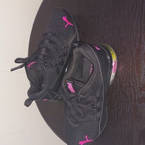 PUMA Kids Black and Pink Sneakers